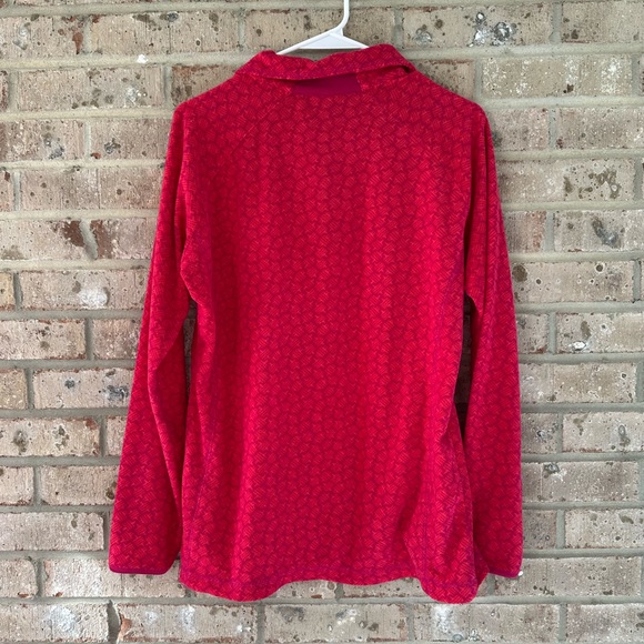Columbia pink patterned quarter zip fleece pullover - Picture 3 of 6